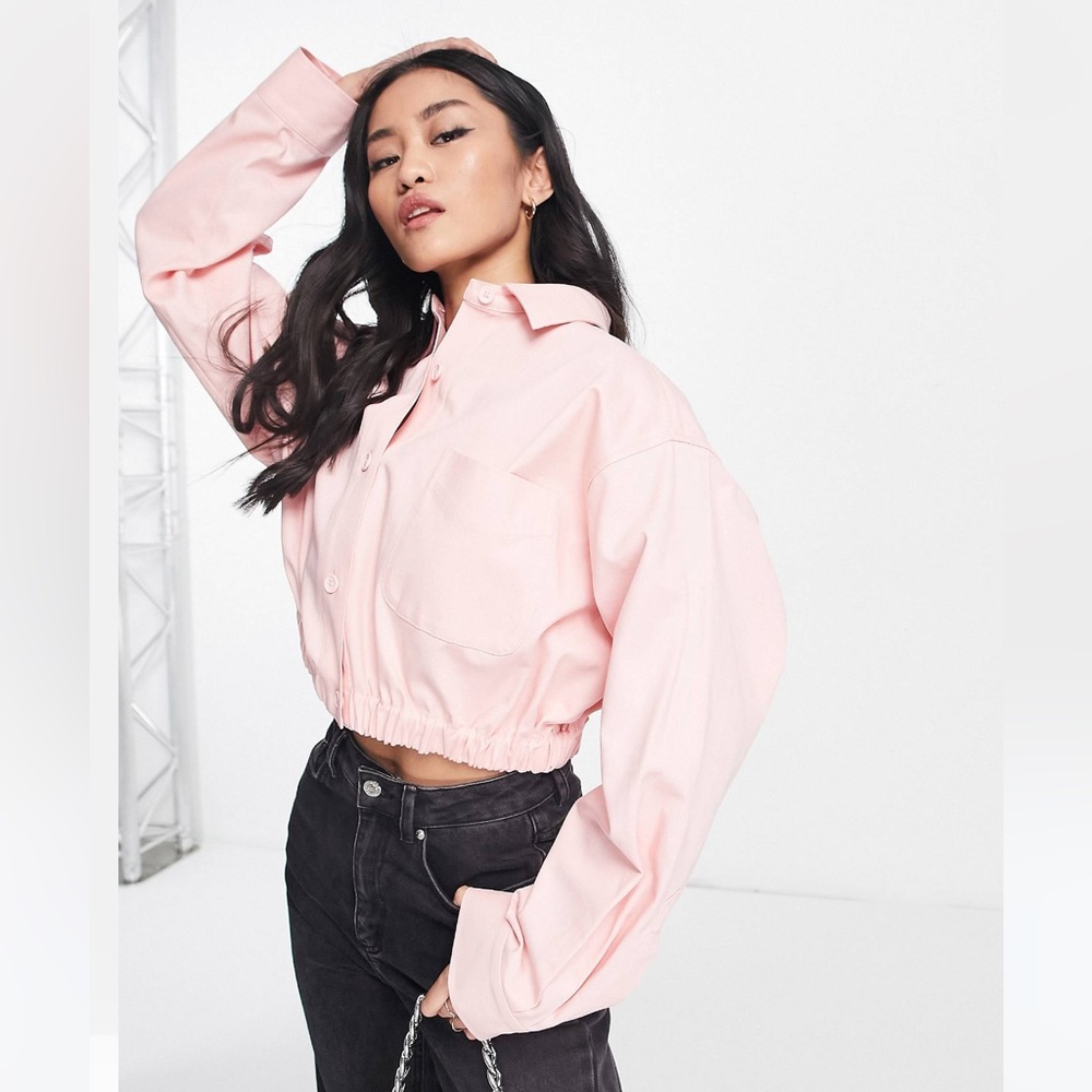 ASOS Cropped Shirt Shacket - US10 - New